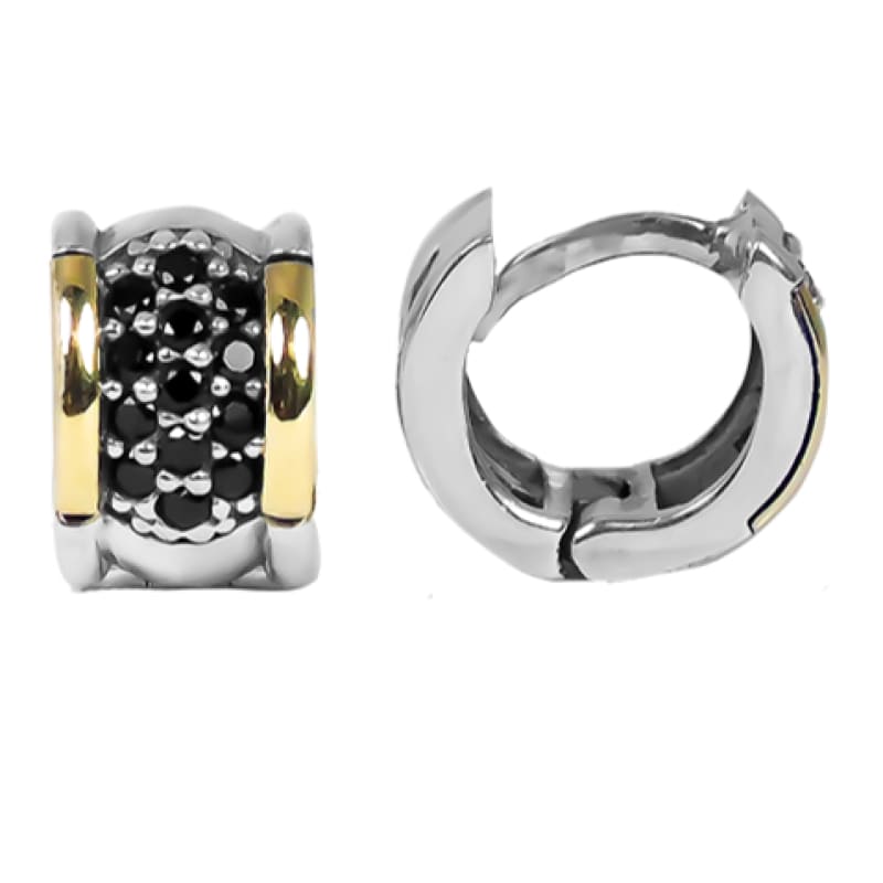 Aros Oro y Plata piedras negras colombiano - Metalli - Default Title - Perfumisimo